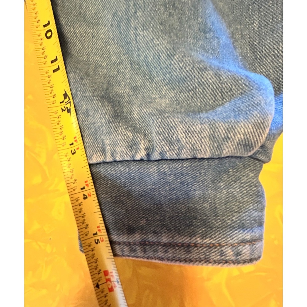 VTG Long Insulated Denim Coat Womens Size Small 80s 90s - Picture 7 of 7